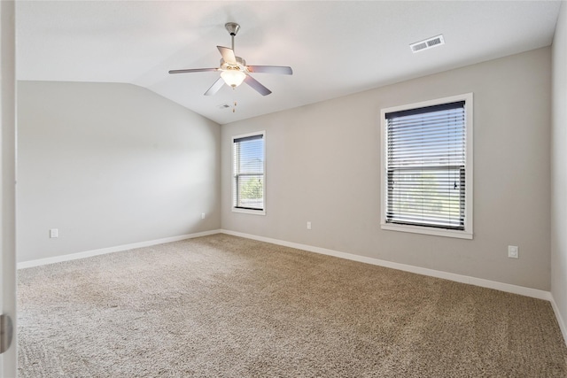 16924 Prairie Dr, Clive, IA 50325 - carpeted empty room with ceiling fan and lofted ceiling