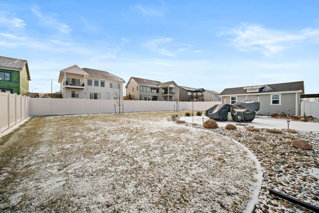 view of snowy yard