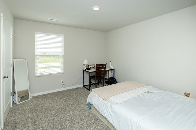 bedroom with carpet floors