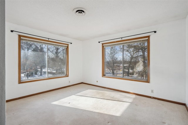 carpeted spare room with plenty of natural light