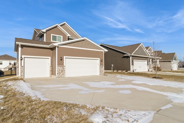 view of front of home featuring a garage