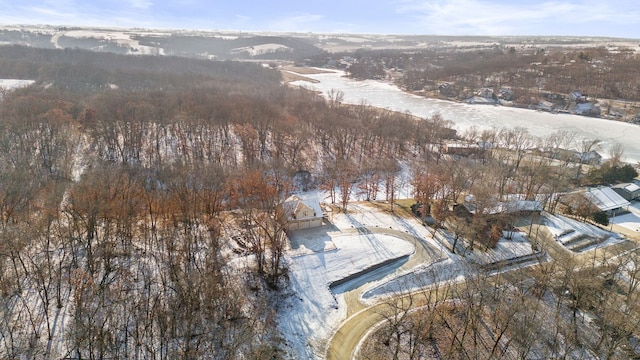 view of snowy aerial view