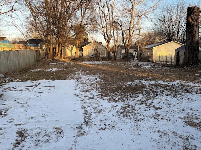 view of snowy yard