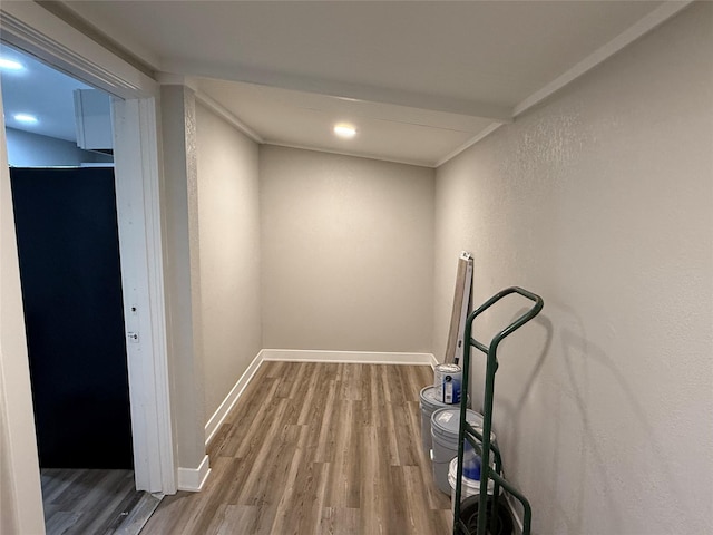 hallway featuring hardwood / wood-style floors