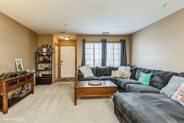 view of carpeted living room