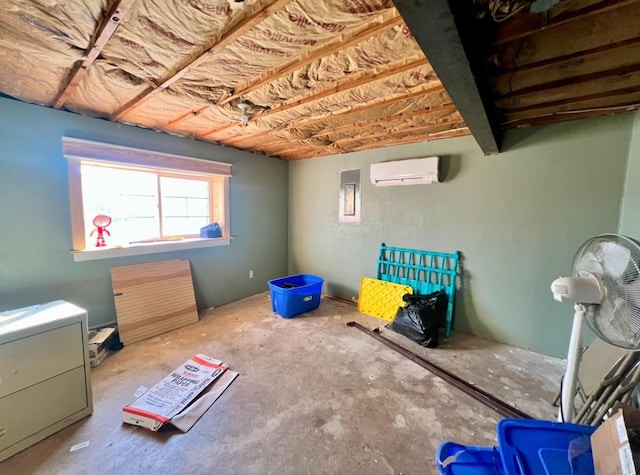 miscellaneous room featuring a wall mounted air conditioner