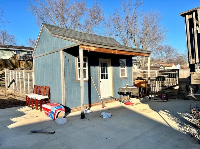 view of outdoor structure