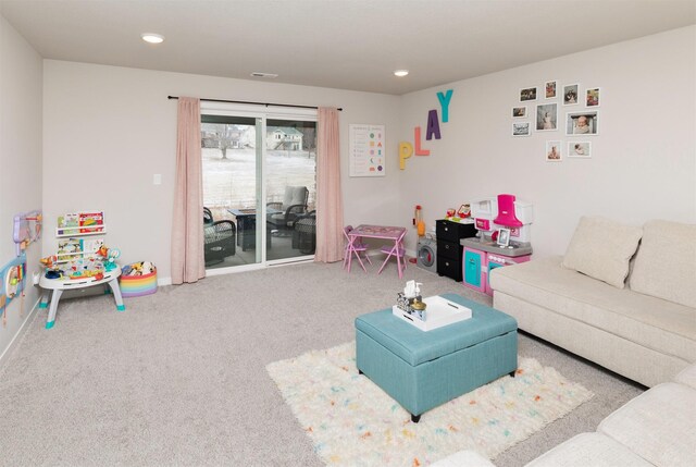 view of carpeted living room