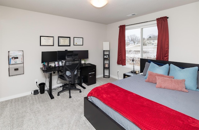 view of carpeted bedroom