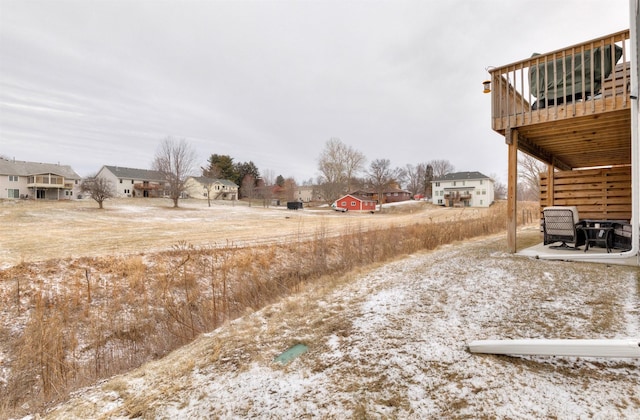 view of snowy yard