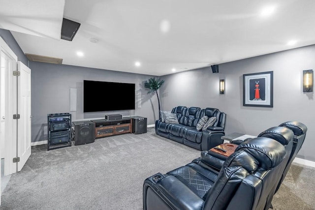 living room featuring carpet floors