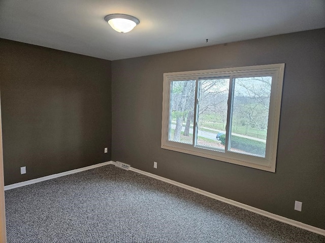 unfurnished room with carpet floors