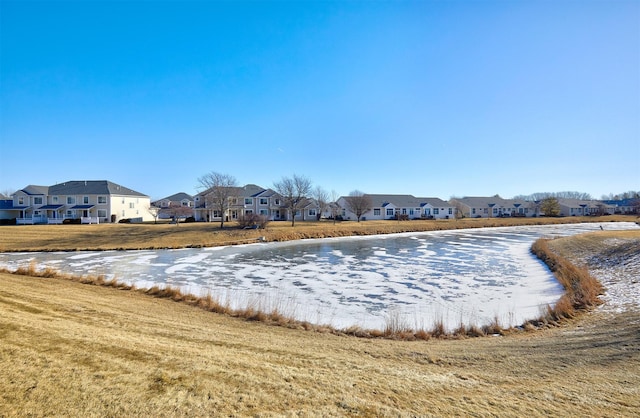 property view of water with a residential view