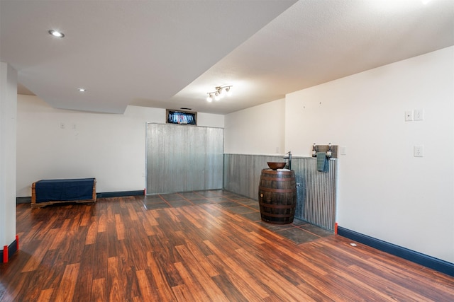 interior space featuring dark hardwood / wood-style floors