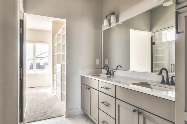 bathroom with vanity