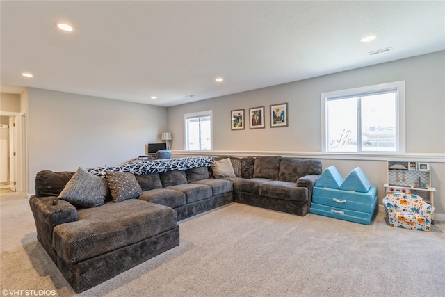 view of carpeted living room