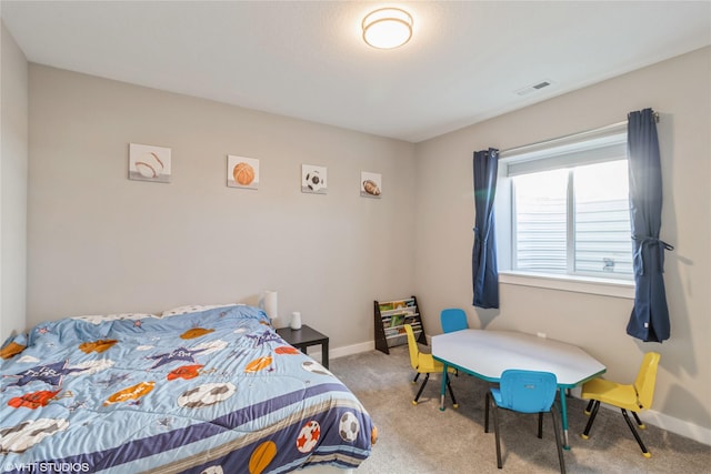 view of carpeted bedroom