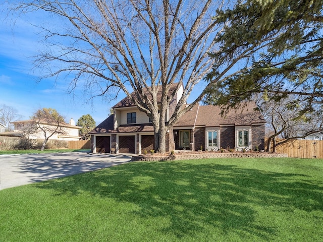 view of front of home with a front yard