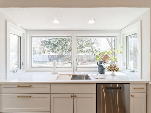 kitchen featuring stainless steel dishwasher and sink