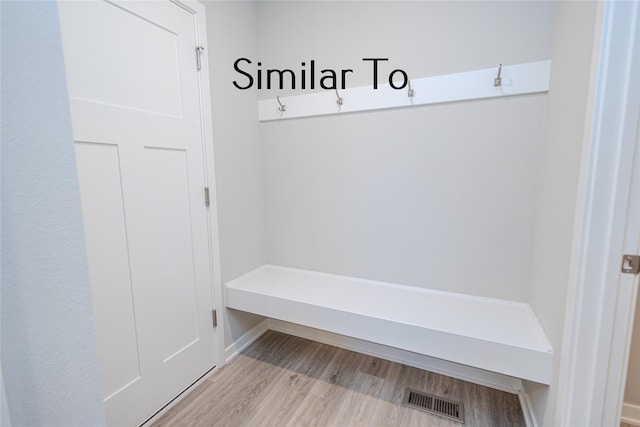 mudroom featuring light hardwood / wood-style floors