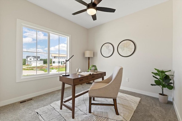 1902 16th Cir SE, Altoona, IA 50009 - office area with ceiling fan, plenty of natural light, and light colored carpet