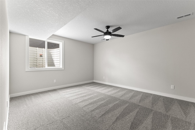 1632 20th Ave SE, Altoona, IA 50009 - unfurnished room with carpet floors, ceiling fan, a textured ceiling, and baseboards