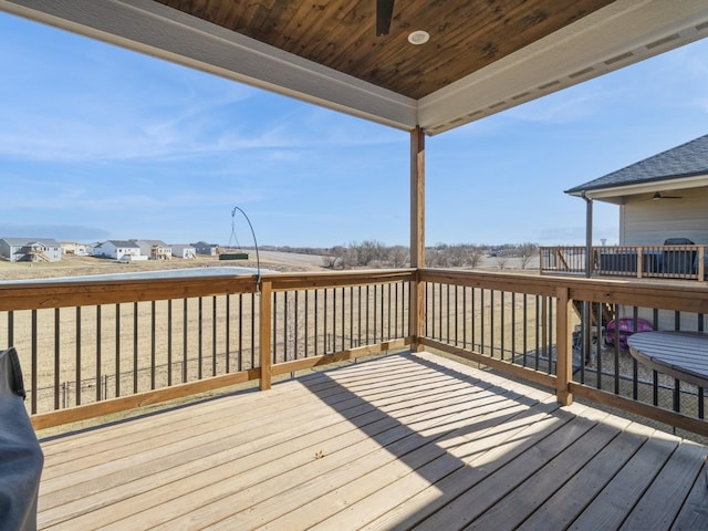 1837 15th Ave SE, Altoona, IA 50009 - wooden deck featuring a ceiling fan