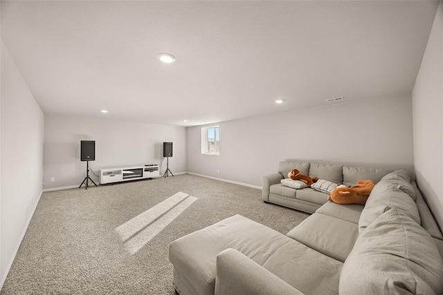 view of carpeted living room