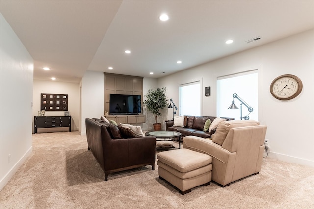 view of carpeted living room