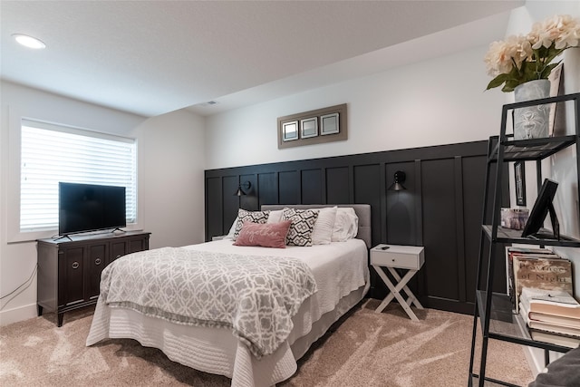 view of carpeted bedroom