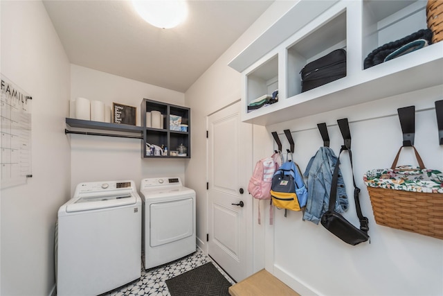 laundry area featuring washer and dryer