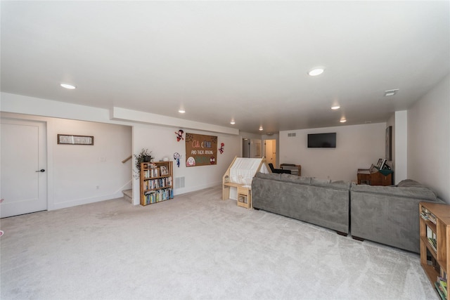 view of carpeted living room