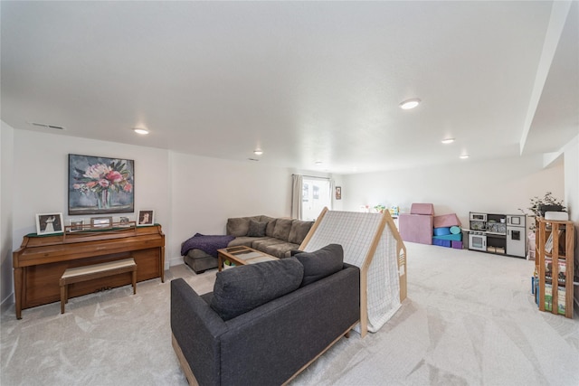 view of carpeted living room