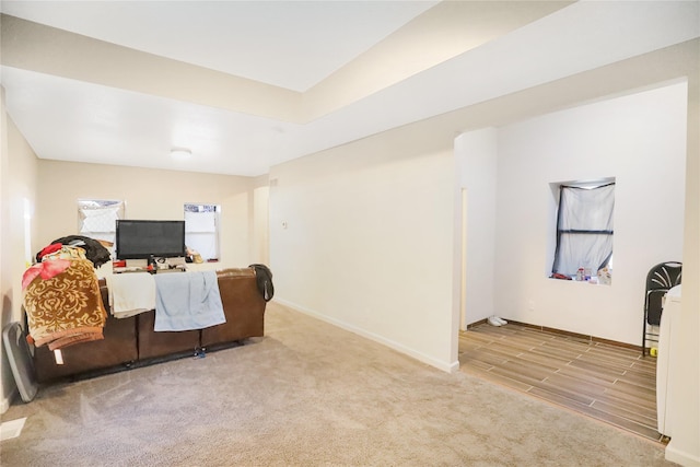 view of carpeted living room