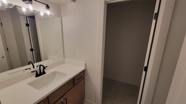 bathroom featuring tile patterned floors and vanity