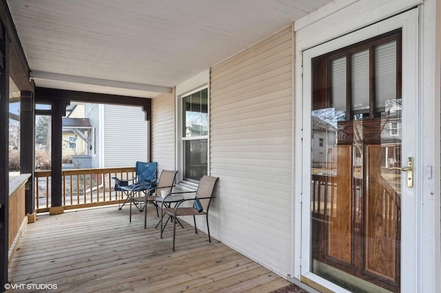 view of sunroom