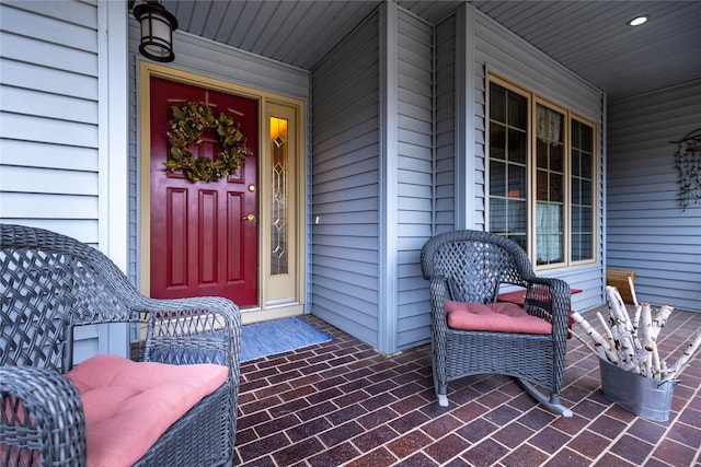 entrance to property with covered porch