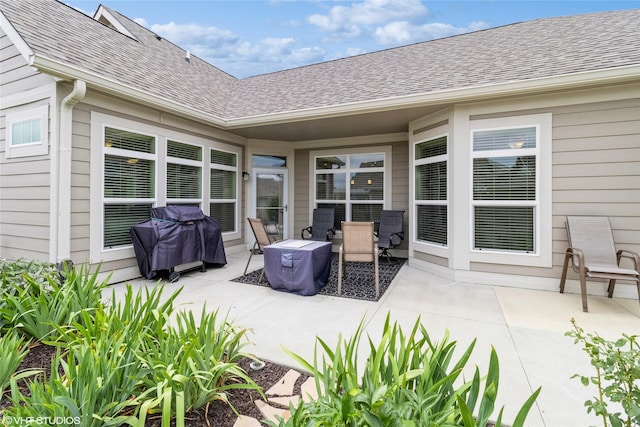 view of patio featuring grilling area