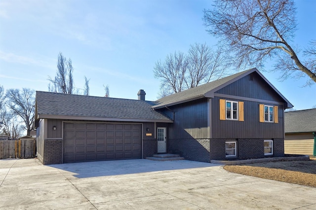 view of front of home featuring a garage