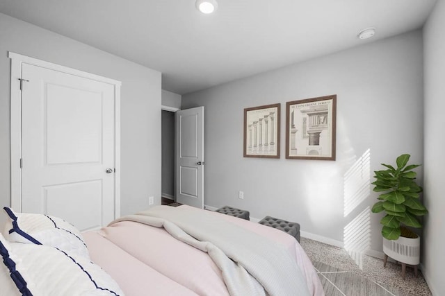 view of carpeted bedroom