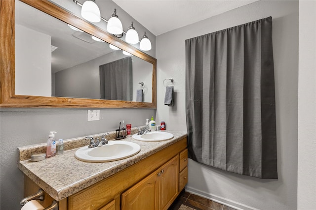 bathroom featuring vanity