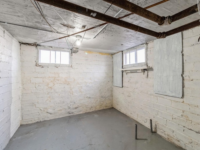 basement featuring a wealth of natural light