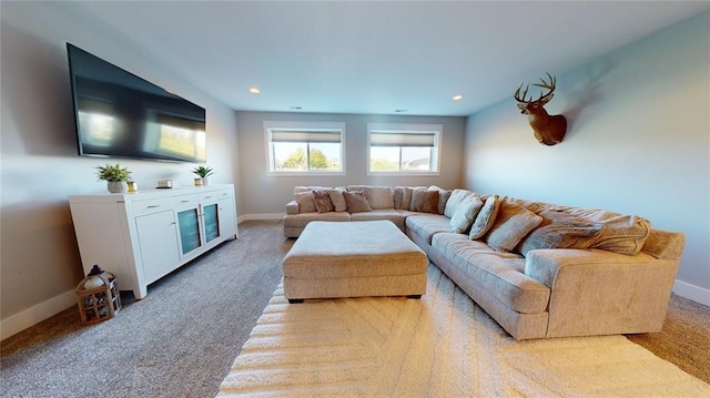 view of carpeted living room