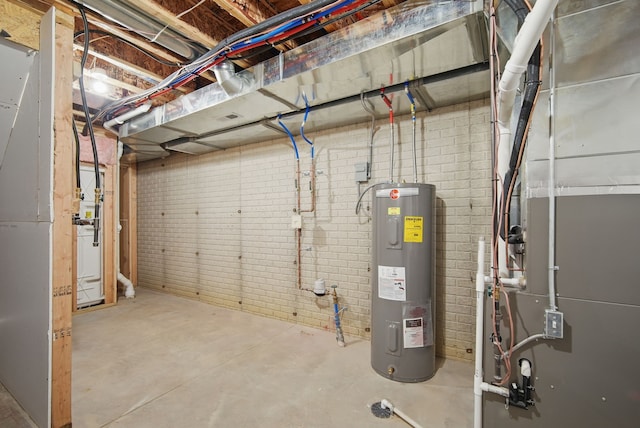 utilities with heating unit and water heater
