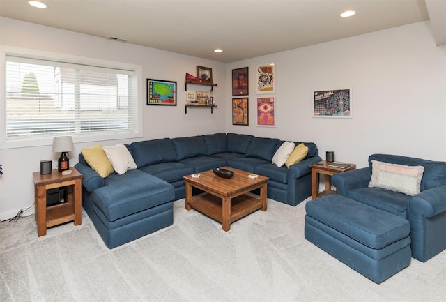 view of carpeted living room