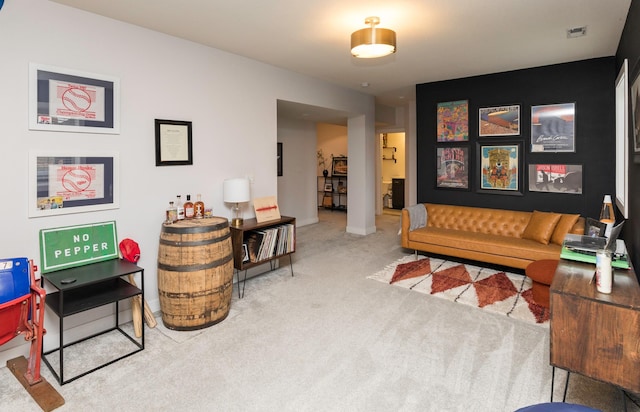 view of carpeted living room