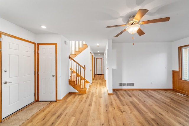 foyer featuring light wood-type flooring