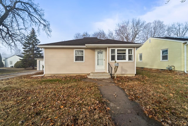 view of bungalow-style home