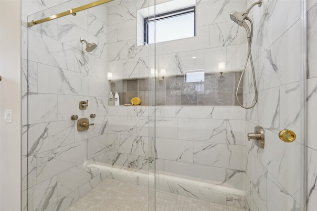 10430 Thorne Dr, West Des Moines, IA 50266 - full bathroom with a marble finish shower