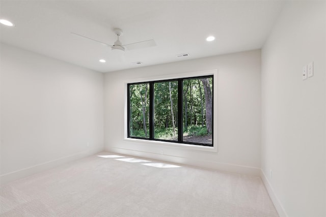 10430 Thorne Dr, West Des Moines, IA 50266 - carpeted spare room with recessed lighting and a ceiling fan